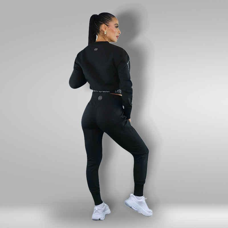 Prized Crew Pullover With Elastic Bottom