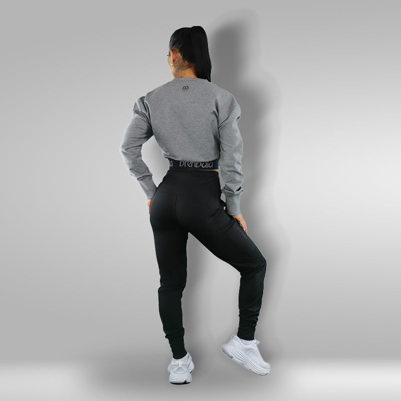 Prized Crew Pullover With Elastic Bottom